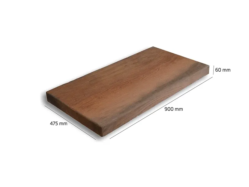 Betonplatten Holzdekor 90 x 47,5 / 6 Betonplatten Holzdekor 90 x 47,5 / 6