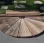 Gartenplatten-Set „Holzring I.“ in Holzoptik, Ø 170 cm