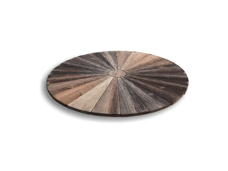 Gartenplatten-Set „Holzring II.“ in Holzoptik, Ø 335 cm