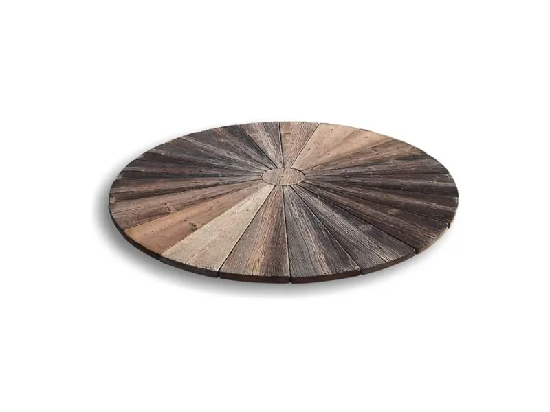 Gartenplatten-Set „Holzring II.“ in Holzoptik, Ø 335 cm